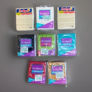 Sculpey Sculpture And Kato Clay Lot Of 8 - Picture 1 of 1