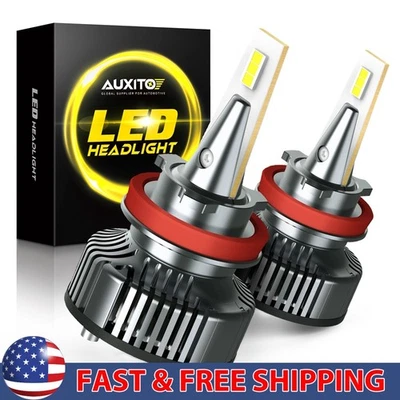 AUXITO H8 H11 LED Bulb Headlight Hi Low Beam 6000K Error Free CANBUS 2/4X — 第 1/4 张图片