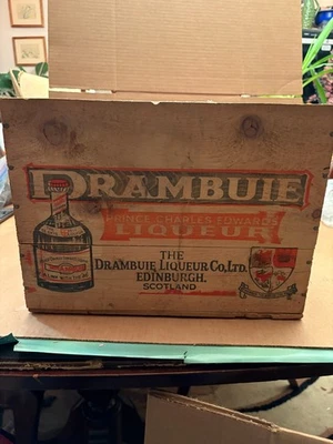 Vintage Drambuie Scotch Whisky Crate Wooden Scotland - Image 1 of 4