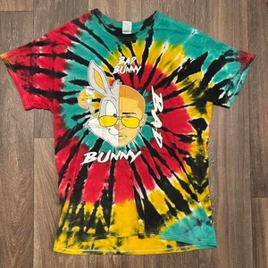 Bad Bunny x Bugs Bunny mehrfarbig Batik T Shirt Gr. M - Bild 1 von 5