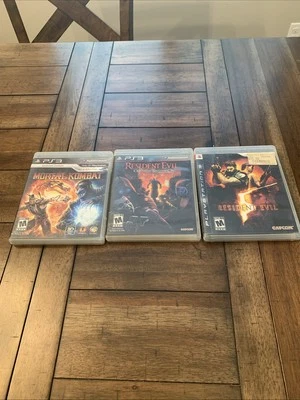 Lot of 3 Sony PS3 Play Station 3 Game Mortal Kombat & Resident Evil - Image 1 of 4