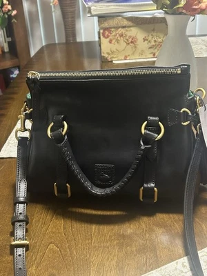 Dooney & Bourke Black Florentine Leather Mini Satchel with Crossbody Strap - Image 1 of 2