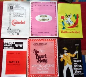 JOB LOT!! 6 VINTAGE 1960s THEATRE PROGRAMMES inc SWANSEA: BLACKPOOL: LONDON - Picture 1 of 6