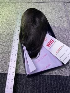 Black Wig 100% Hhbw Dream Girl Pure Brazillian Virgin Remy HD LACE Color Natural - Picture 1 of 8