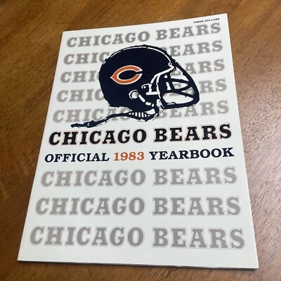 Chicago Bears 1983 Anuario Oficial NFL McMahon Payton Singletary 2do Año Foto 1 de 3