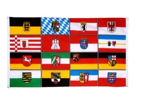 BALKONFLAGGE BALKONFAHNE Deutschland 16 Bundesländer Flagge Fahne für den BALKON - Bild 1 von 1