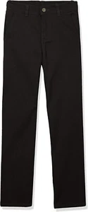IZOD Boys' School Uniform Twill Khaki Pants, Flat Front & Comfortable Waistband - Picture 1 of 3