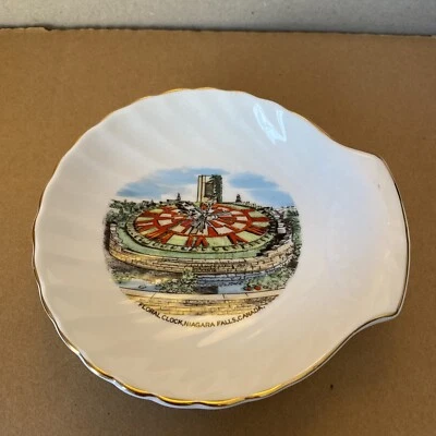 Plato de baratija vintage Royal Grafton Fine Bone China England Cataratas del Niágara Canadá Foto 1 de 4