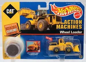 Hot Wheels Action Machines CAT Wheel Loader Set - 17993 NRFP 1997 Yellow 1:64 - Picture 1 of 4
