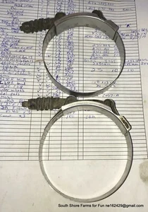 OEM GMC CHEVY 6.6 DURAMAX DIESEL INTERCOOLER TUBE CLAMPS 3.5” 11561522 STAINLESS - Bild 1 von 2