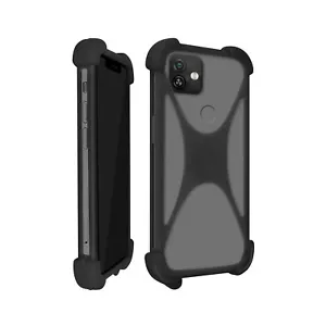 Smartphone case up to 6.7 inches Universal Silicone Expandable black - Picture 1 of 6
