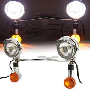 Passing Turn Signals Fog Light Bar For Suzuki Intruder VS 700 750 1400 1500 - Picture 1 of 12