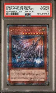 👁👄👁 BLUE-EYES JET DRAGON QCDB-JP028 PSA 10 YU-GI-OH! 2023 JAPANESE QUARTER SE - Bild 1 von 5