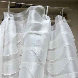 "stoffdesign!" % BLUES*traumhafter,rüschiger Voile in weiss in Wellenform Nya - Bild 1 von 6