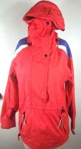 Vtg 90s ~ REI Womens Pullover Red Jacket Nylon S 6 / 8 ~ 1/2 Zip ~ USA MADE - Picture 1 of 8