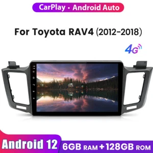 10" For 2012-2018 Toyota Rav4 Carplay GPS Android Car Stereo Radio WiFi FM - Foto 1 di 12