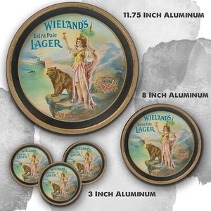 Wieland's Extra Pale Lager Mountain Design Reproduction Aluminum Circle Sign - Picture 1 of 4