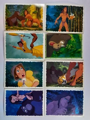 Vintage Collections 8 Stickers Tarzan, Figurine, Panini, Merlin, Flash, Disney - Image 1 of 4