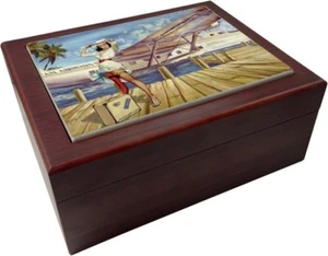 Decorative Cigar Humidor - Pan Am Clipper Themed - Aviation Cigar Humidor - Picture 1 of 3