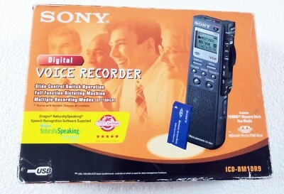 Sony ICD-BM1DR9 Memory Stick 128 MB Digital Voice Recorder - Expedited Ship - Image 1 of 4