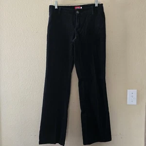 Dickies Girl Pants Size 7 Black Corduroy Straight Leg Low Rise - Picture 1 of 6