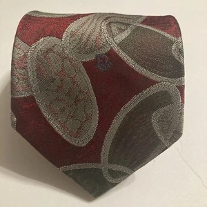 Christian Dior Monsieur Multicolor Abstract Design polyester silk tie. - Picture 1 of 5