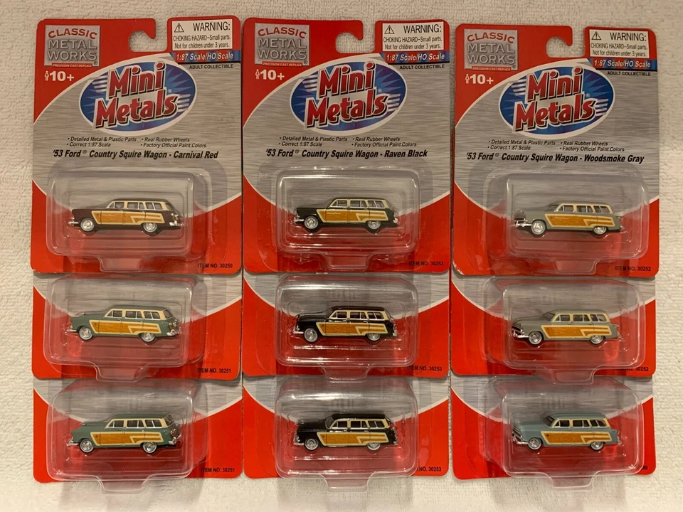 Mini Metals HO Scale '53 Ford Country Squire Wagon each sold separately - Image 1 of 1