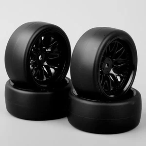 4PCS For HSP HPI RC 1:10 On Road Car Flat Drift Slicks Tires&12mm Hex Wheel - Picture 1 of 6