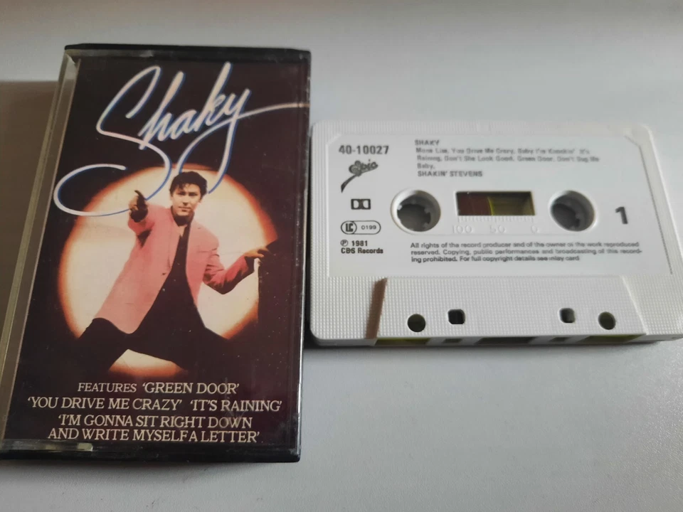 SHAKIN' STEVENS - SHAKY -CASSETTE TAPE ALBUM 1981 YOU DRIVE ME CRAZY. GREEN DOOR Foto 1 de 1