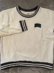 Ohio Bobcats Sweater Womens Large NCAA Football Crewneck Pullover Concepts Sport - Picture 1 of 8