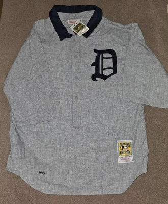 NWT Detroit Tigers 1907 Mitchell & Ness Wool Throwback Jersey Sz 48 XL - Image 1 of 4