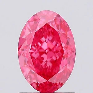 Oval 1.21ct Fancy Vivid  Pink VVS2 CVD IGI loose lab grown diamond - Picture 1 of 3