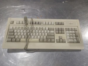 Good Condition Vintage Fujitsu PS/2 Mechanical-Feel Keyboard FKB4725 Working - Picture 1 of 2