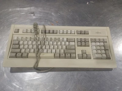 Good Condition Vintage Fujitsu PS/2 Mechanical-Feel Keyboard FKB4725 Working - Image 1 of 2