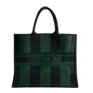 Dior Book Tote Large Check Leaf grün / schwarz / sehr gut - Bild 1 von 7