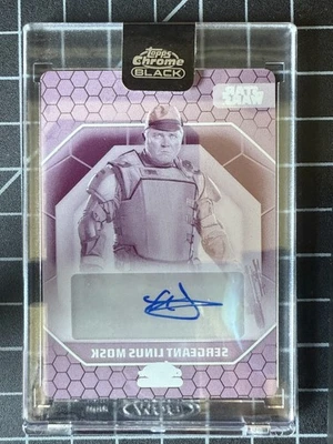 2024 Star Wars Chrome Black – ADS-AF Linus Mosk Auto – Magenta Printing Plate /1 - Image 1 of 2