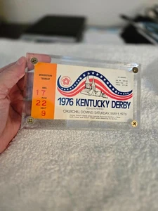 1976 Kentucky Derby winner Bold Forbes Grandstand Terrace Ticket in Case - Picture 1 of 4