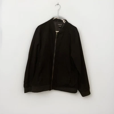 Liz Claiborne Men’s Bomber Jacket Black Polyester Suede Size L - Image 1 of 3