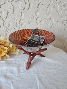 Artistic Accents Handmade Glass Silver Red Gold Bowl Turkey Turkish Art Glass - Picture 1 of 7
