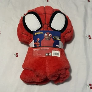 New Marvel Spider-Man Super Soft Hooded Blanket 30in × 50in 100% Polyester - Picture 1 of 3