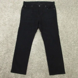 7 For All Mankind Jeans Mens 34x28 Black Adrien Slim Tapered Corduroy 5 Pocket - Picture 1 of 10