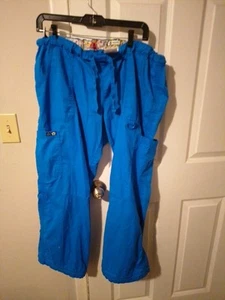 EUC Koi™ Royal Blue Small Women Medical Scrub Pants 701 Lindsey™ Size XL Petite - Picture 1 of 4
