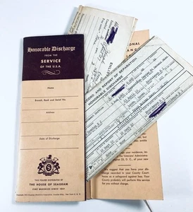1939 & 1945 Honorable Discharge Papers United States Army Staff Sargent WW2 AWOL - Picture 1 of 13