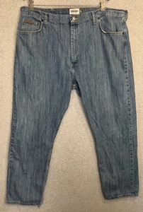 Wrangler Loose Fit Jeans 42x30 Blue Denim Straight Leg Medium Wash VTG - Picture 1 of 13