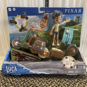 Disney Pixar Luca Scooter Build & Crash Pack, 6" Figures, Mattel, Rare, Retired - Picture 1 of 2