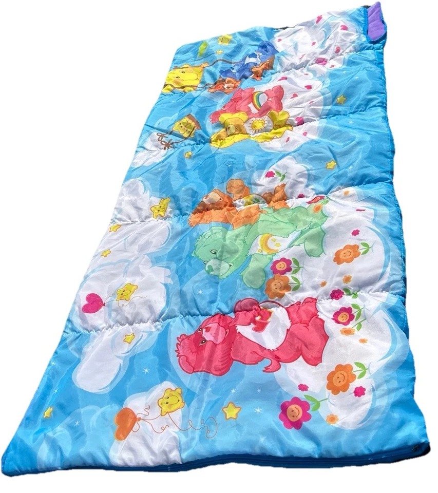 Saco de dormir Playhut Care Bears 56x56 franela cremallera dibujos animados niños Y2K 2003 de colección Foto 1 de 4