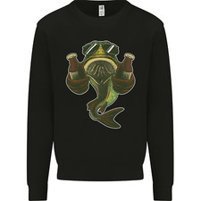 A Pike Fish With Beer Fishing Fisherman Mens Sweatshirt Jumper
