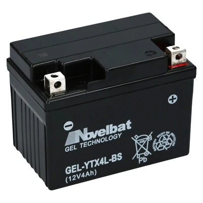 Novelbat GEL YTX4L-BS Motorrad 12V 4Ah GEL Batterie CTX4LBS GM4-3B CB4L-B 234390