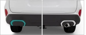 Subaru Rear Bumper Trim Kit Moldings Silver E5510SL220 2025 Forester - Picture 1 of 1