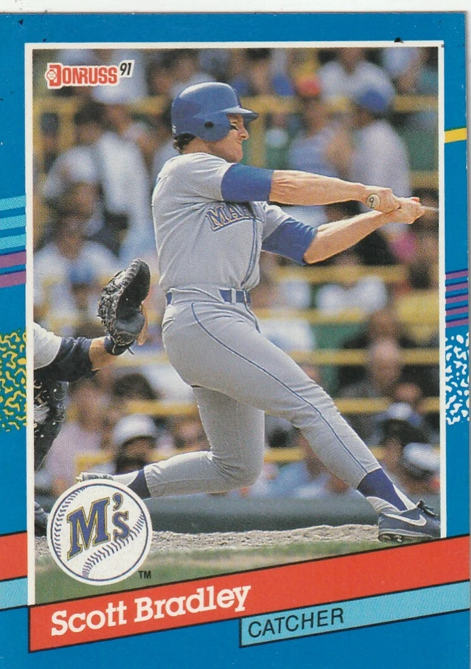 FREE SHIPPING-MINT-1991 Donrussl #287 Scott Bradley MARINERS PLUS BONUS CARDS - Image 1 of 1